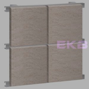 Фасадные кассеты под камень 535х535, 0,7 мм, открытые, оцинкованные