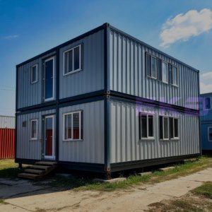 Двухэтажное модульное здание МЗ-04 из 4-х евромодулей 