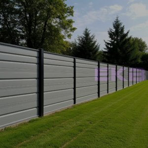 Ограждение из сэндвич панелей ПИР с перфорированным листом 120 - 200 мм