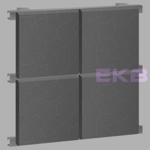 Фасадные кассеты под камень 535х535, 0,7 мм, открытые, порошковое покрытие
