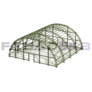 Арочный ангар из сэндвич панелей 12x12 м 