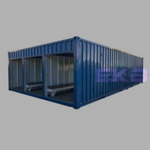 МДР-03 (6м) МДФ - раздевалка из трёх блок-контейнеров с наружной отделкой из цветного профлиста 