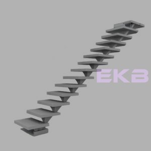 Лестница металлическая на 1-м косоуре (каркас) Л - 2