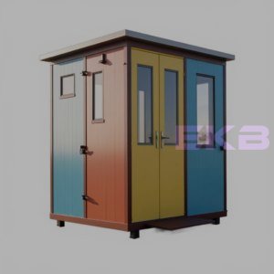 ПБК-03 ПВХ - модульный пост охраны, отделанный алюминиевыми композитными панелями 